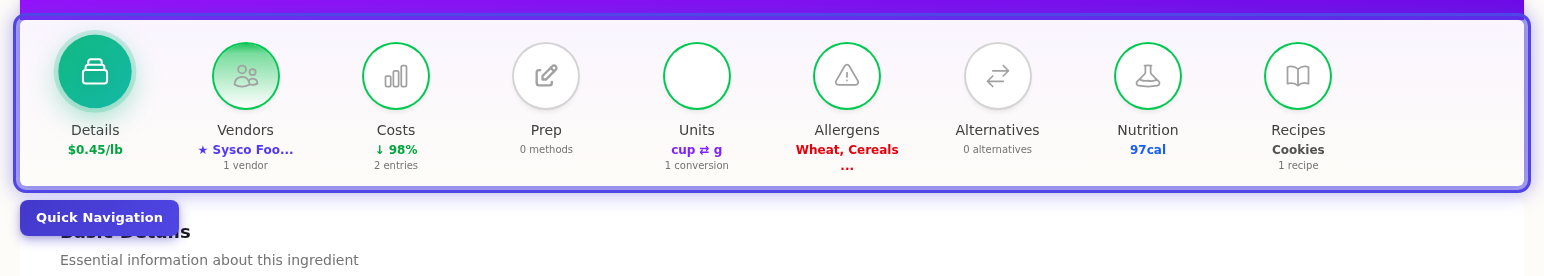 Quick Navigation Panel