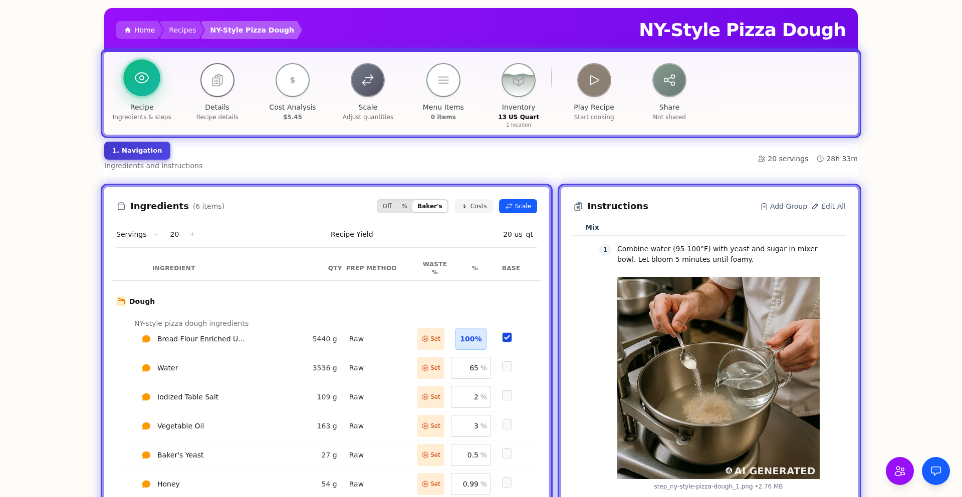Recipe Editor Overview