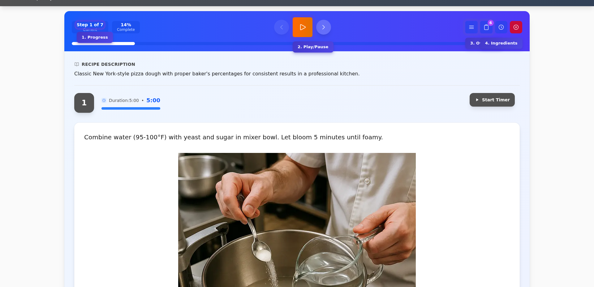 Recipe Player Interface